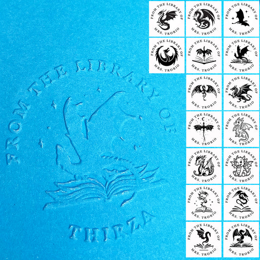 Dragon Book Embossing Stamp