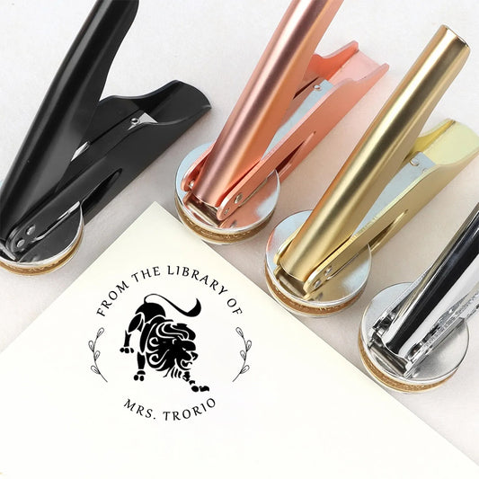 Personalized Book Stamp Embosser - Zodiac