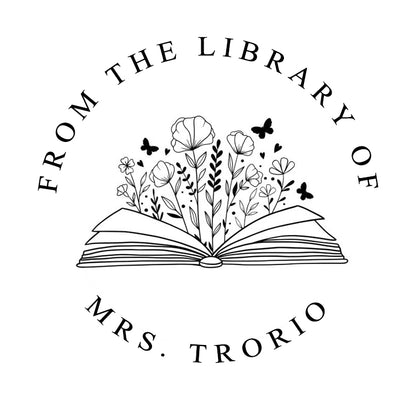 Book Library Embossing Seal